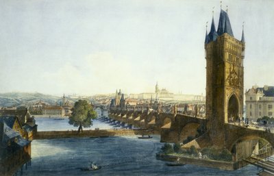 View of Prague Castle and the Little Quarter from South-West, 1836 by Vincenc and Richter, Carl August Morstadt